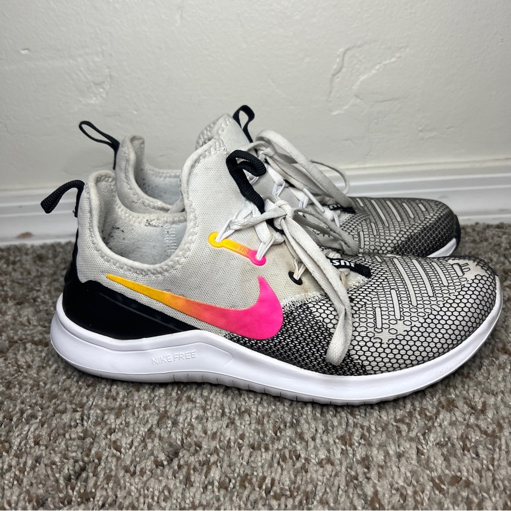 Nike Womens Free TR 8 White Running Shoes Sneakers Size 7 - 942888-008